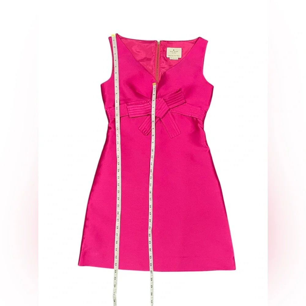 Kate Spade New York Dress Womens Origami A Line Pink Bow Size 2 - Picture 11 of 14